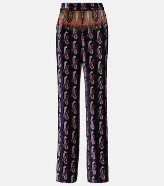Pantalon droit à taille haute motif cachemire | Etro