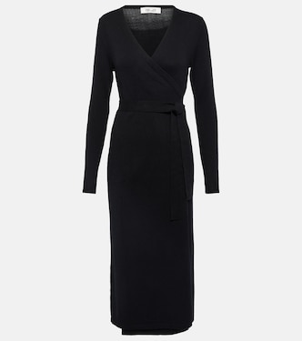 DVF ワンピース Neely halterneck jersey midi dress952498 Neely halterneck jersey midi dress in black - Diane Von