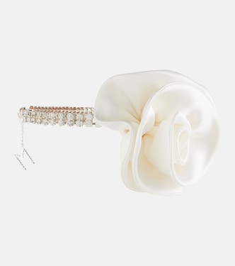 Floral-appliqué crystal-embellished choker | Magda Butrym
