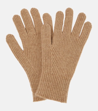 Guanti in cashmere a coste | Toteme