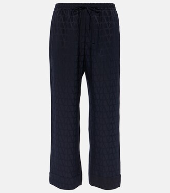 Pantalon droit Toile Iconographe en soie | Valentino