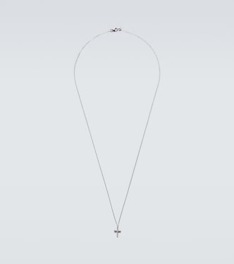 14kt white gold pendant necklace with diamonds | Mateo
