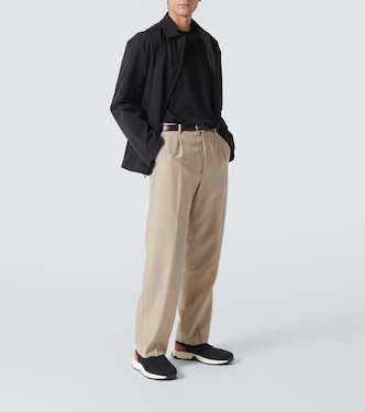 Sneakers aus Strick mit Leder | Tod's