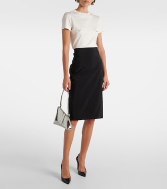 Top cropped in jersey di cotone | Mugler