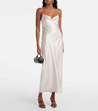 Sense Of Shine draped silk-blend slip dress | Dorothee Schumacher