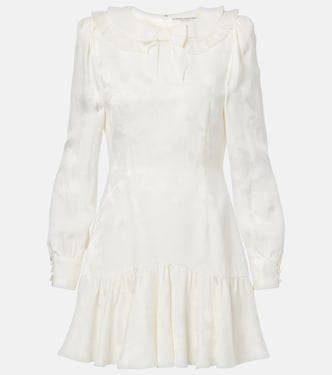 Bow-detail floral jacquard minidress | Alessandra Rich