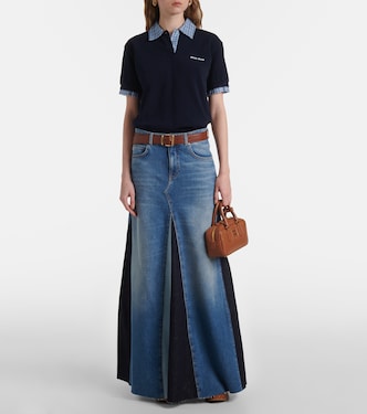 Gonna lunga di jeans patchwork | AG Jeans