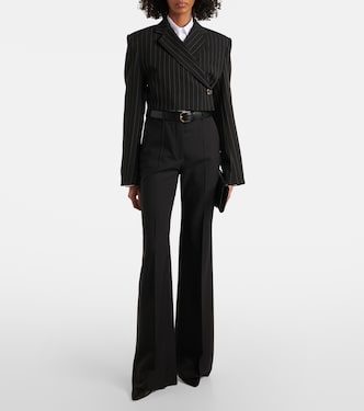 Oxalis virgin wool canvas flared pants | Sportmax