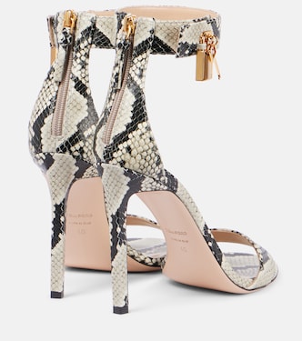 Sandales Padlock 105 en cuir embossé | Tom Ford
