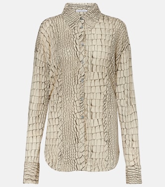 鳄鱼纹效果针织衬衫 | Acne Studios