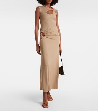 Mineral Stone embellished jersey maxi dress | Christopher Esber