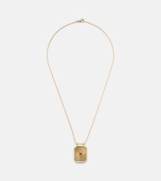 Love 18kt gold pendant necklace with ruby | Marie Lichtenberg