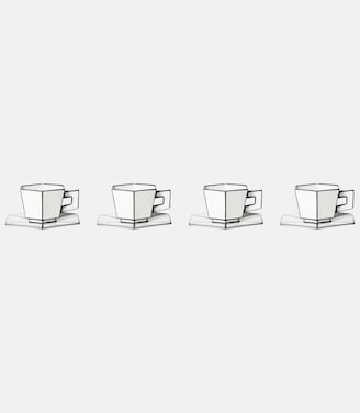 Carte Blanche set of 4 porcelain cups and saucers | Serax