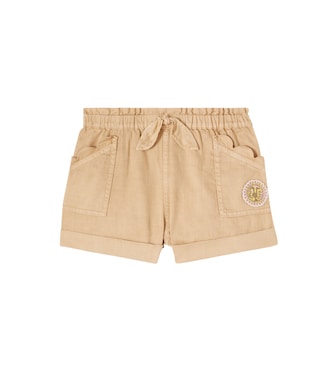 Wanderlust embroidered scalloped denim shorts | Zimmermann Kids