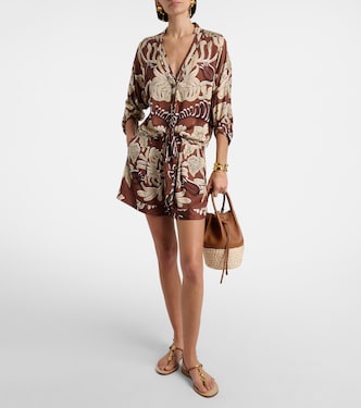 Shorts Isabelle de tiro alto estampados | Poupette St Barth