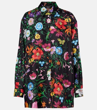 Floral silk twill blouse | Gucci
