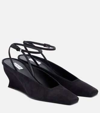 Suede wedge slingback pumps | Alaïa