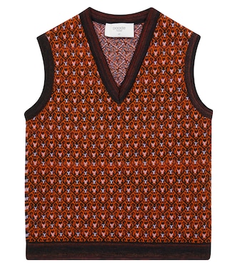Patterned wool-blend vest | Paade Mode