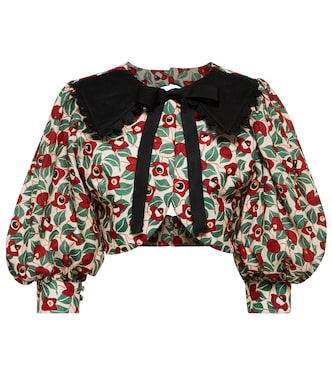 Granate printed linen blouse | Agua by Agua Bendita
