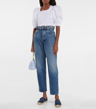 Espadrillas in denim con logo | Miu Miu