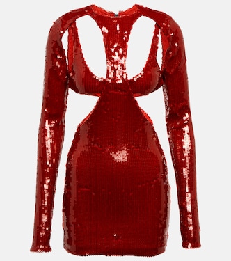 Sequined cutout minidress | LaQuan Smith