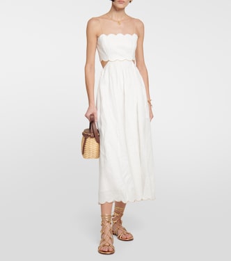 Abito midi Jude in lino con cut-out | Zimmermann