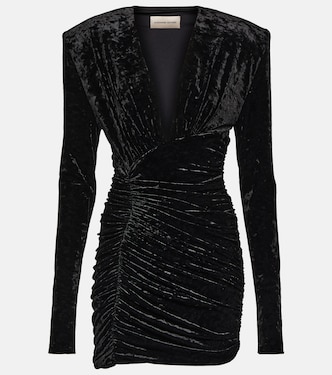 Vestido corto de terciopelo fruncido | Alexandre Vauthier