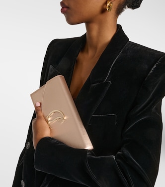 Clutch Loubi54 Small in seta e pelle | Christian Louboutin