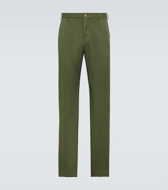 Pantalones rectos en mezcla de algodón | Incotex