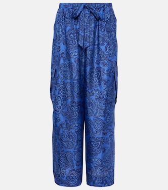 Ottie paisley silk habotai wide-leg pants | Zimmermann