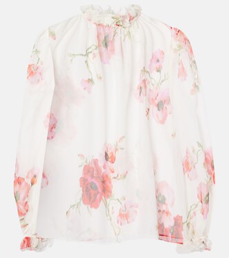 Lightburst cotton and silk top | Zimmermann