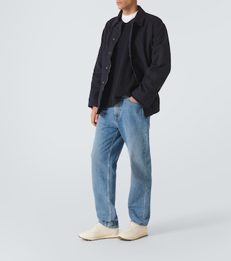 Owen leather-trimmed sneakers | The Row