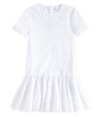 Abito in cotone con logo | Dolce&Gabbana Kids