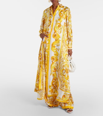 Cafetan Majolica en soie | Dolce&Gabbana