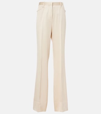 Silk and wool twill bootcut pants | Tom Ford