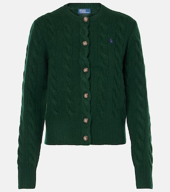 Cable-knit wool and cashmere cardigan | Polo Ralph Lauren