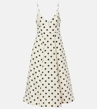 Abito midi in lino a pois | Zimmermann