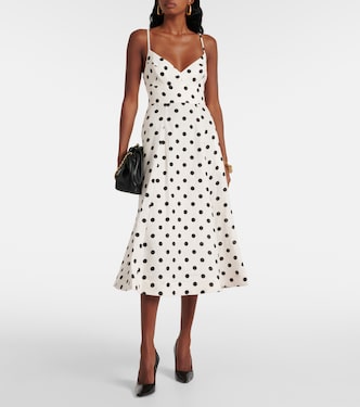 Abito midi in lino a pois | Zimmermann