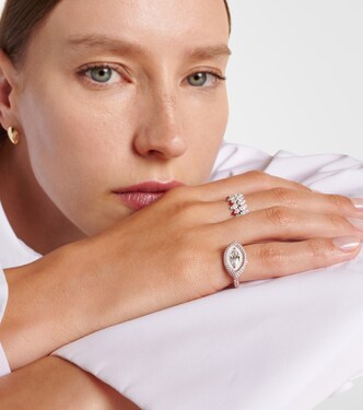 Anello Marquise Eye in oro bianco 18kt con diamanti | Kamyen