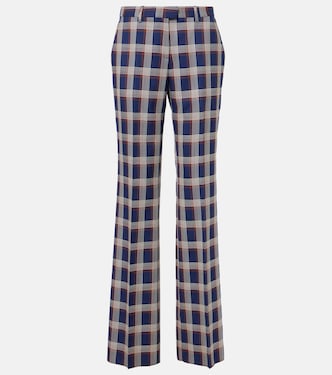 Pantalones anchos de lana a cuadros | Etro