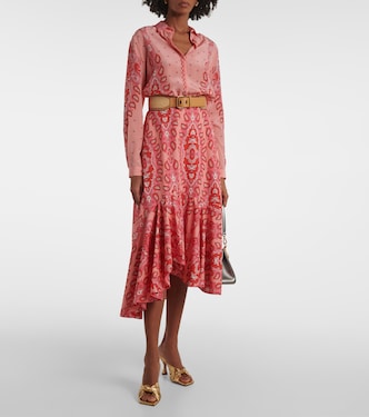 Falda midi de algodón asimétrica | Etro