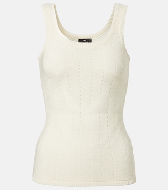 Pointelle cotton-blend tank top | Etro