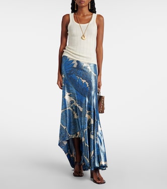 Tank top de pointelle de mezcla de seda | Etro