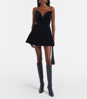 Velvet miniskirt | David Koma