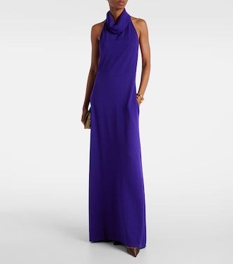 Halterneck cashmere-blend gown | Tom Ford