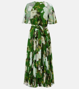 Floral pleated midi dress | Erdem
