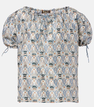 Top Rose in seta con stampa | Loro Piana