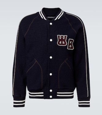October embroidered wool varsity jacket | Wales Bonner