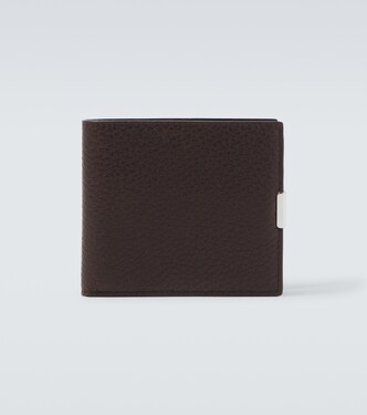 Soft Tab leather bifold wallet | Lemaire