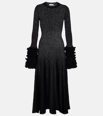 Ruffled mohair-blend maxi dress | Alaïa
